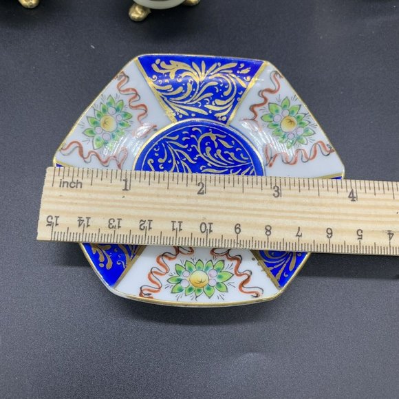 Lot 12pc Vintage Ardalt Lenwile Japan Footed Mini Tea Cup & Saucer Floral & Bird - Picture 11 of 12